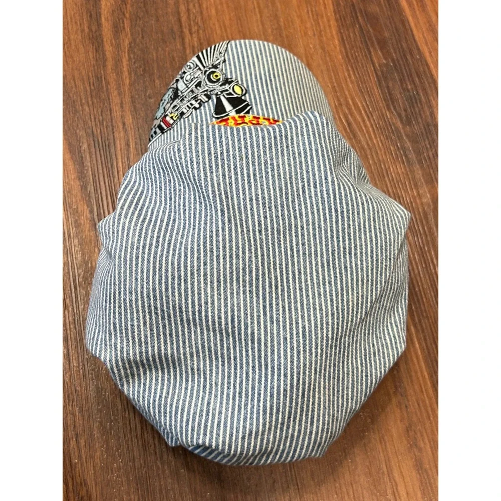 Dollywood Express Embroidery Train Hat Cap Youth‎ 100% Cotton Blue White